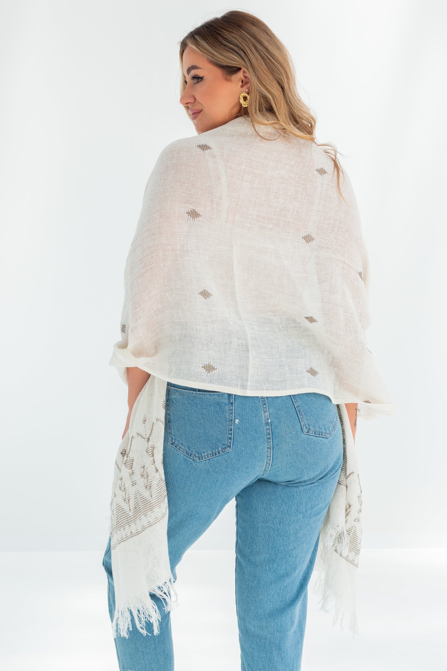 Linen Scarf with Tally