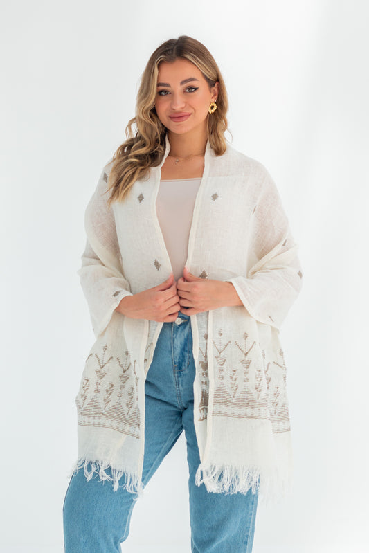 Linen Scarf with Tally