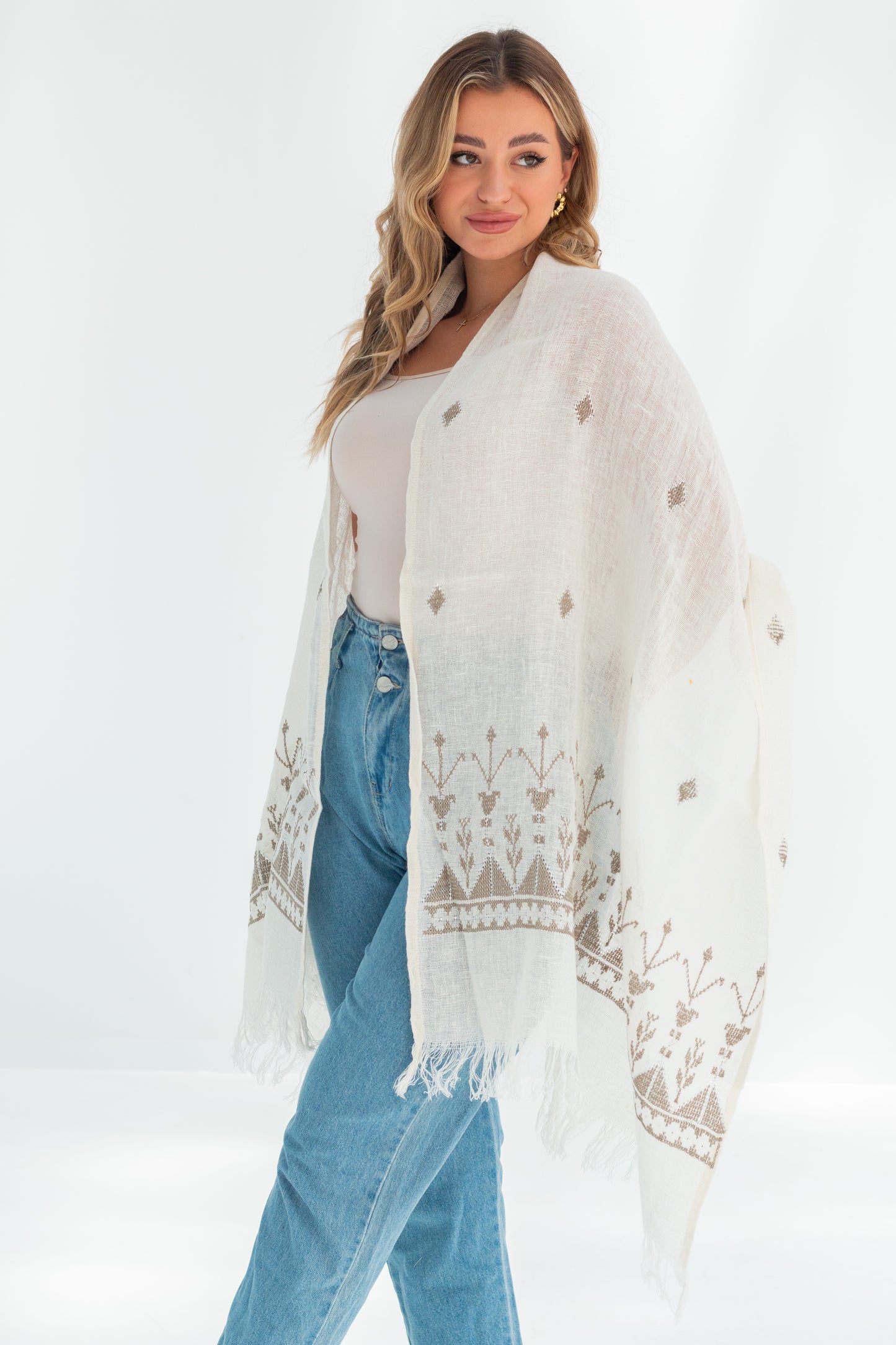 Linen Scarf with Tally