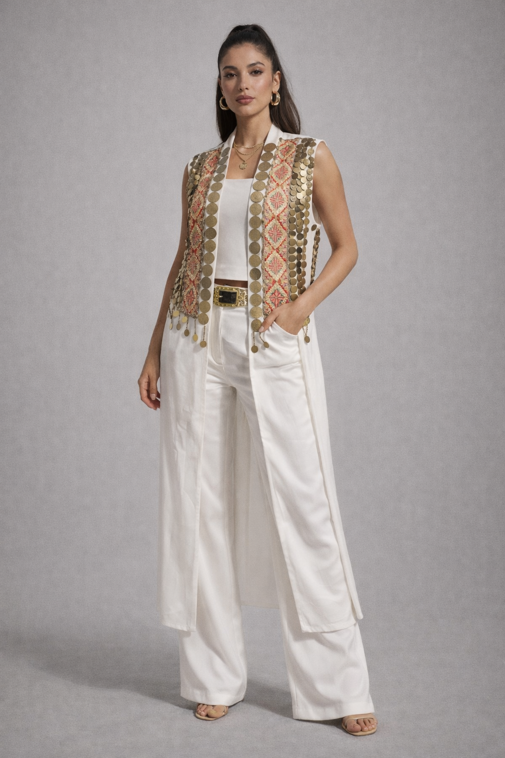 Cardigan- with chiffon